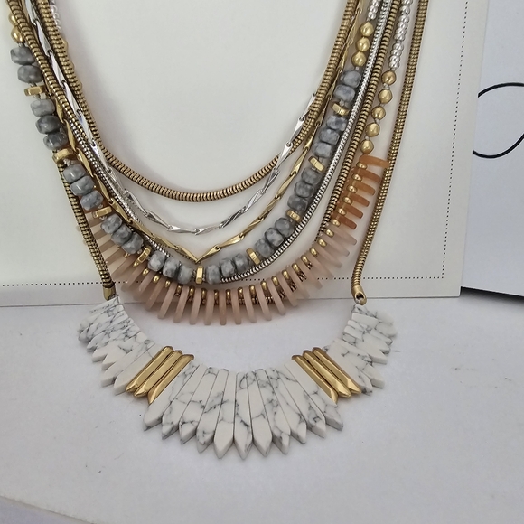 New in original box Stella & Dot Ezra statement necklace - Picture 3 of 14